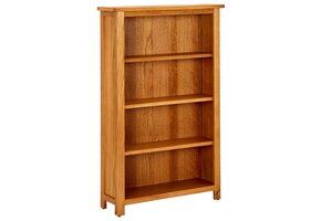 Boekenkast Massief Eikenhout - 4 Schappen - 70x22x110 cm - 35% Korting