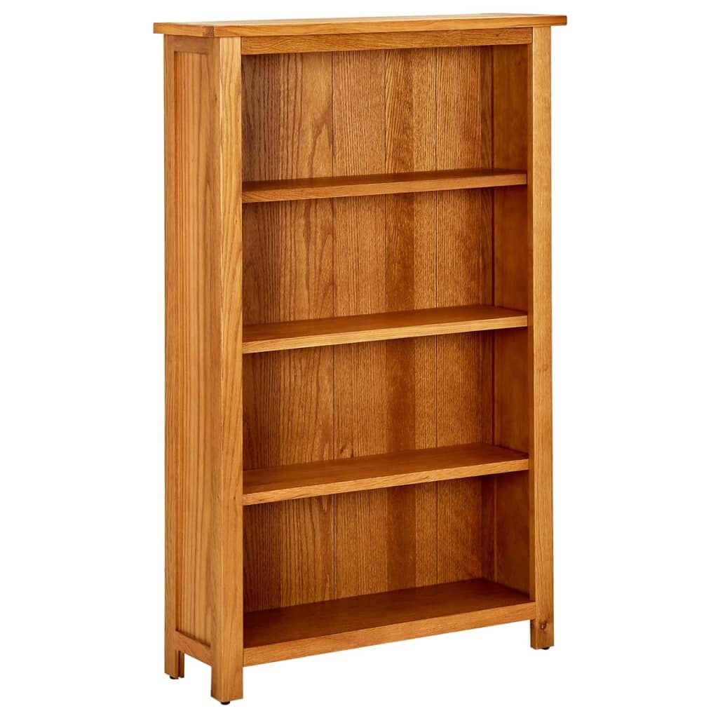 Boekenkast Massief Eikenhout - 4 Schappen - 70x22x110 cm - 35% Korting