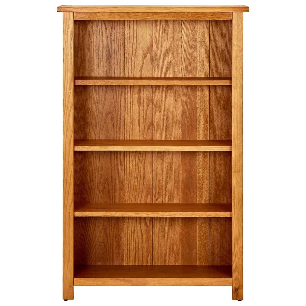 Boekenkast Massief Eikenhout - 4 Schappen - 70x22x110 cm - 35% Korting