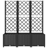 Plantenbak met latwerk Zwart 120cm - 54% Korting