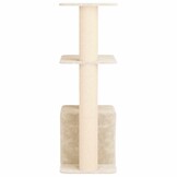Kattenboom Crèmekleurig 133 cm met Sisal Krabpalen - 34% Korting!