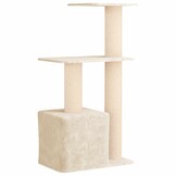 Kattenboom Crèmekleurig 133 cm met Sisal Krabpalen - 34% Korting!