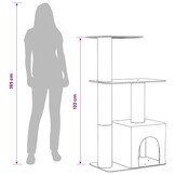 Kattenboom Crèmekleurig 133 cm met Sisal Krabpalen - 34% Korting!