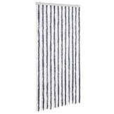Vliegengordijn 100x220 cm Chenille Grijs en Wit - 33% Korting