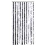Vliegengordijn 100x220 cm Chenille Grijs en Wit - 33% Korting