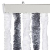 Vliegengordijn 100x220 cm Chenille Grijs en Wit - 33% Korting