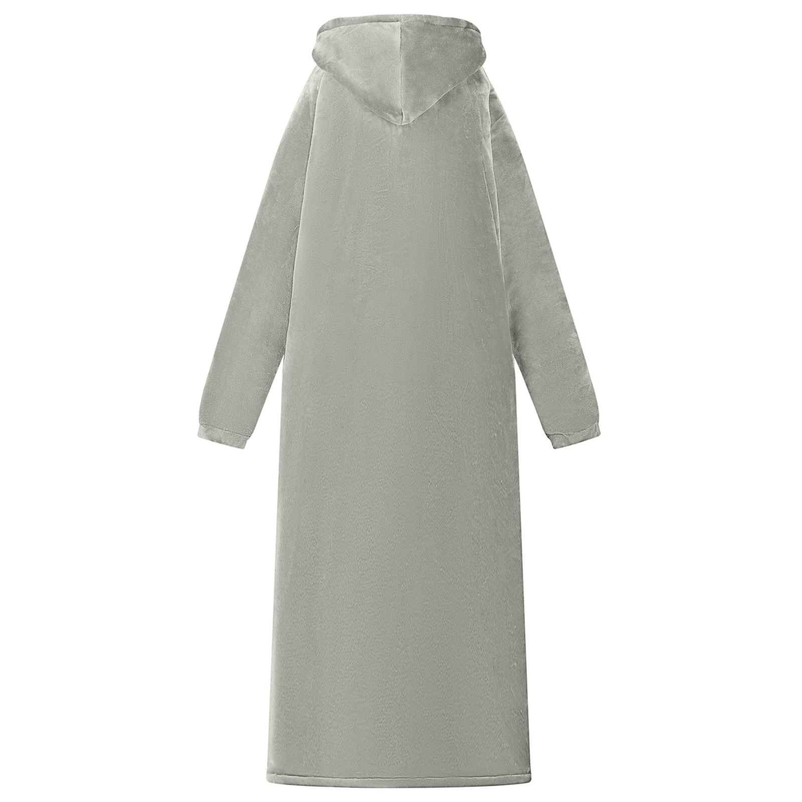 XL Grijze Deken Hoodie van Fleece en Flanel - 33% Korting