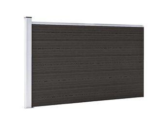 vidaXL Schuttingpaneel 175x105 cm Zwart - 35% Korting