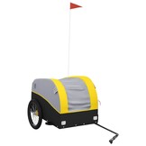 VidaXL Fietstrailer 45 kg IJzer Zwart/Geel - 34% Korting!