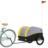 VidaXL Fietstrailer 45 kg IJzer Zwart/Geel - 34% Korting!