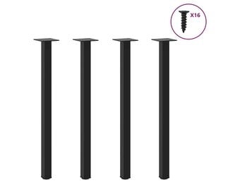 vidaXL Console Tafelpoten Staal Zwart 4 st 72-74 cm - 33% Korting
