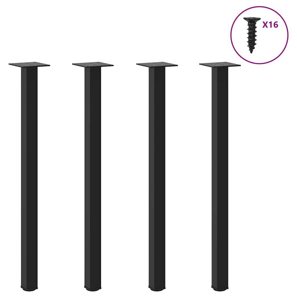 vidaXL Console Tafelpoten Staal Zwart 4 st 72-74 cm - 33% Korting
