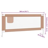 Veilig Bedhekje Peuter 200x25 cm Taupe - 34% Korting