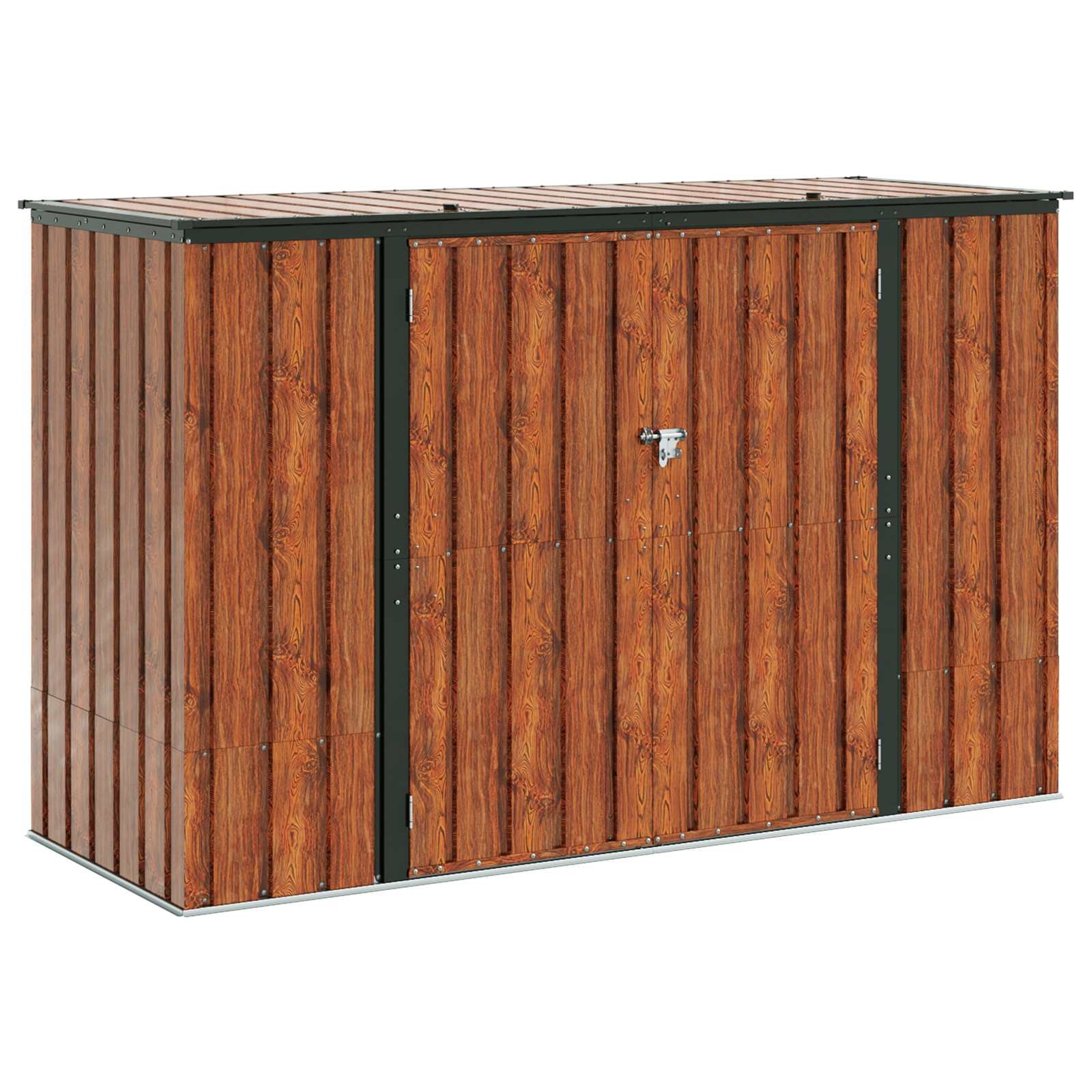 Bruine Stalen Tuinopbergbox 214x82x132 cm - 55% Korting