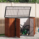 Bruine Stalen Tuinopbergbox 214x82x132 cm - 55% Korting