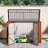 Bruine Stalen Tuinopbergbox 214x82x132 cm - 55% Korting