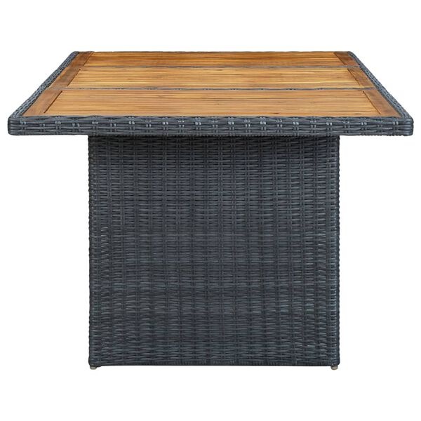 VidaXL Tuinstafel Polyrotan & Acaciahout (35% Korting)