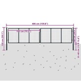 Gegalvaniseerd Stalen Gaaspoort 400x150 cm - 35% Korting!