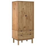 VidaXL OTTA Kledingkast Grenenhout - 76.5x53x172 cm - 60% Korting