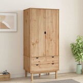 VidaXL OTTA Kledingkast Grenenhout - 76.5x53x172 cm - 60% Korting