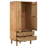 VidaXL OTTA Kledingkast Grenenhout - 76.5x53x172 cm - 60% Korting