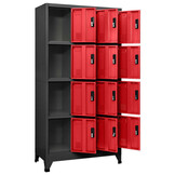 Lockerkast Staal Antraciet/Rood 90x45x180 cm - 35% Korting