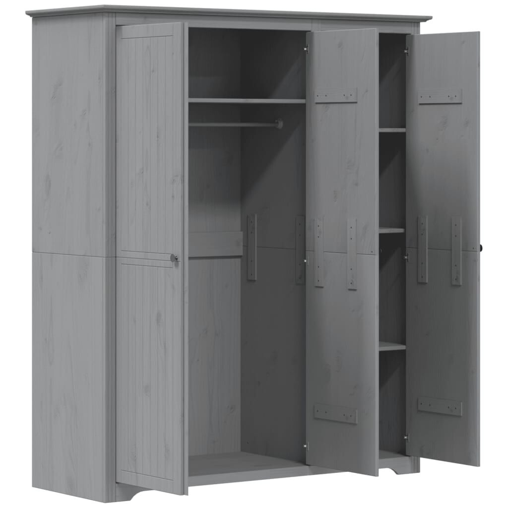 VidaXL Kledingkast BODO Grenenhout Grijs - 35% Korting