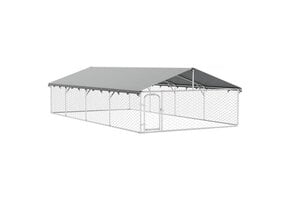 Ruime Hondenkennel Buiten met Dak - 600x300x150 cm - 35% Korting