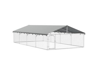 Ruime Hondenkennel Buiten met Dak - 600x300x150 cm - 35% Korting