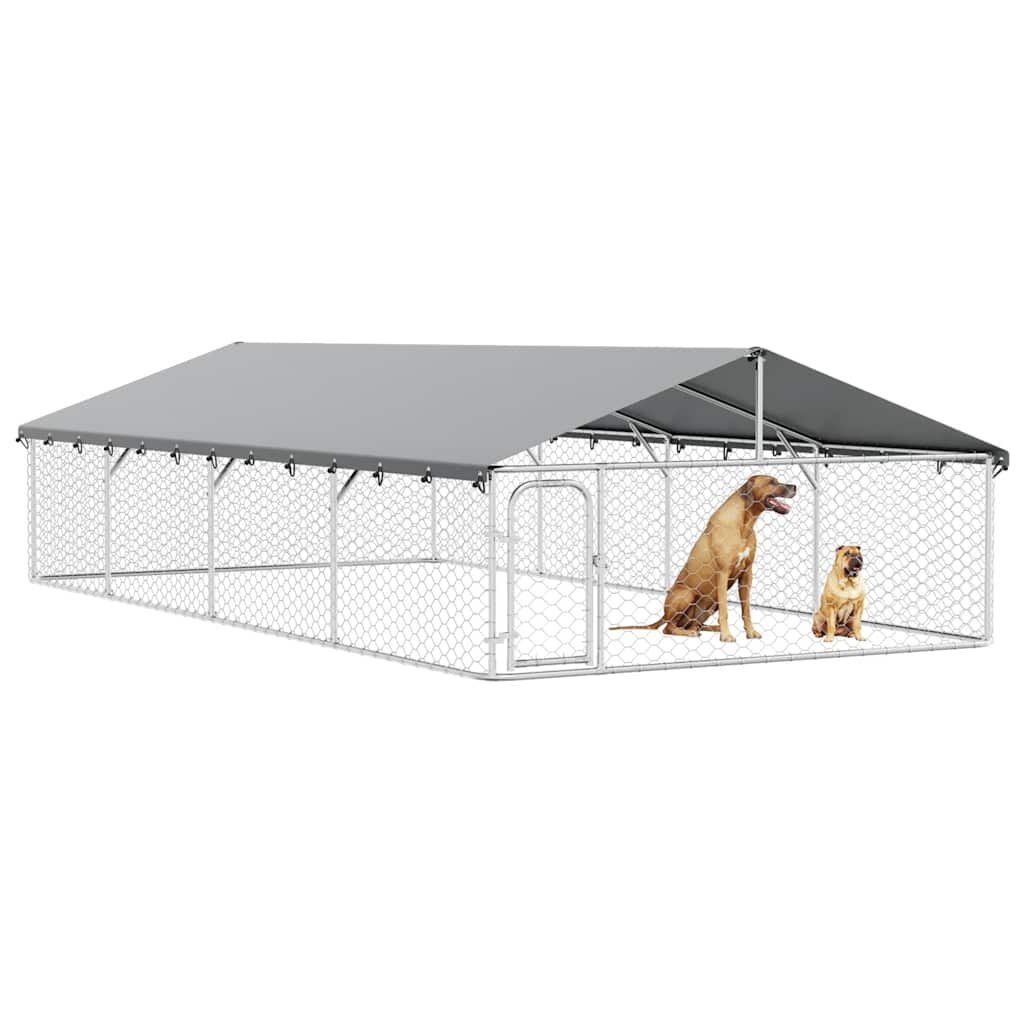 Ruime Hondenkennel Buiten met Dak - 600x300x150 cm - 35% Korting