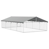 Ruime Hondenkennel Buiten met Dak - 600x300x150 cm - 35% Korting