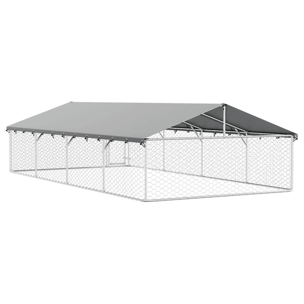 Ruime Hondenkennel Buiten met Dak - 600x300x150 cm - 35% Korting