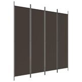 vidaXL Kamerscherm met 4 panelen 200x200 cm stof bruin