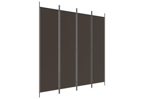 Kamerscherm met 4 Panelen 200x200 cm Stof Bruin - 52% Korting!
