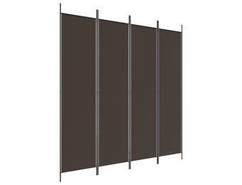 vidaXL Kamerscherm met 4 panelen 200x200 cm stof bruin