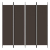 vidaXL Kamerscherm met 4 panelen 200x200 cm stof bruin