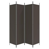 vidaXL Kamerscherm met 4 panelen 200x200 cm stof bruin