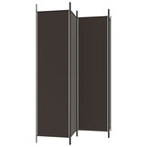 vidaXL Kamerscherm met 4 panelen 200x200 cm stof bruin