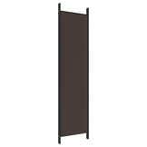 vidaXL Kamerscherm met 4 panelen 200x200 cm stof bruin