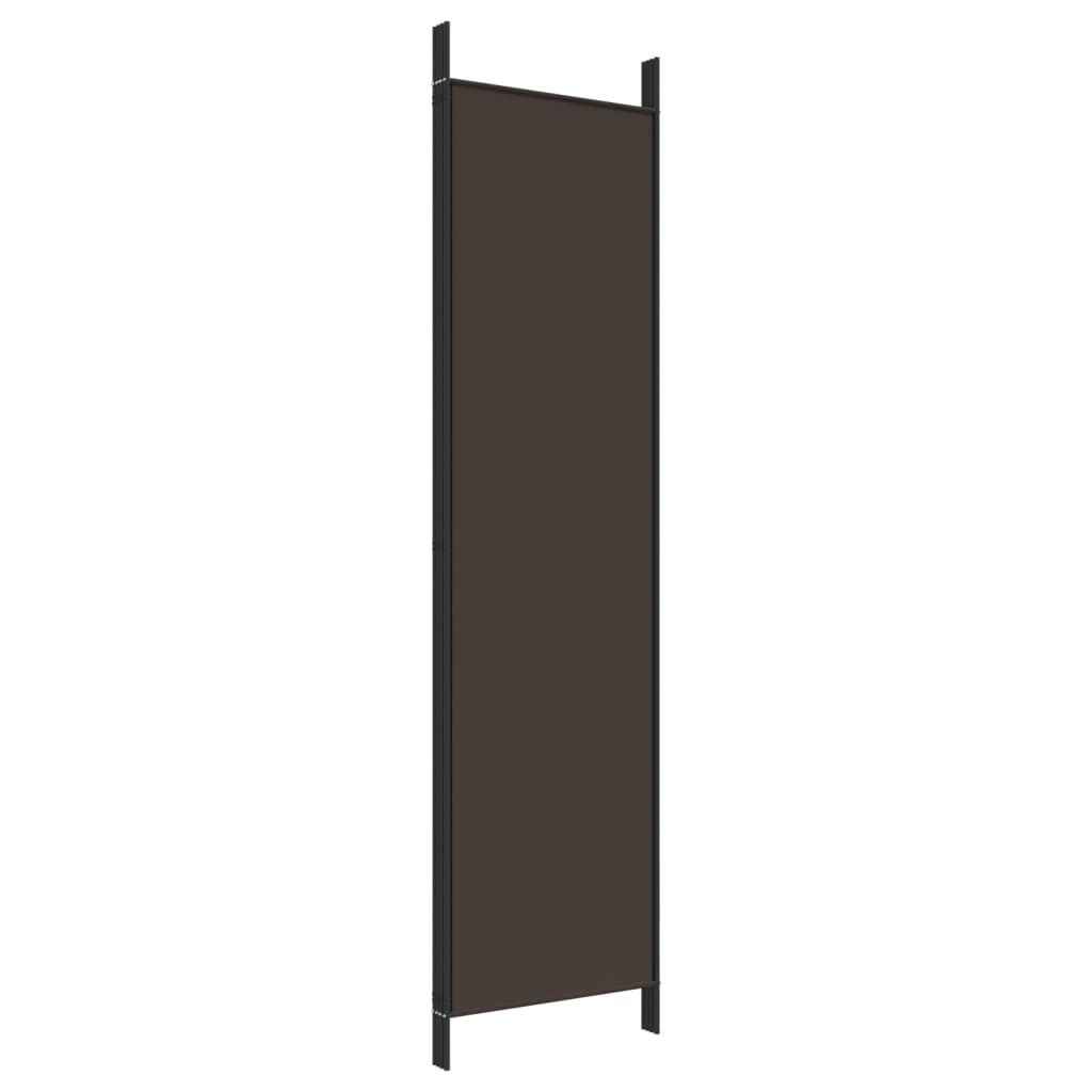 vidaXL Kamerscherm met 4 panelen 200x200 cm stof bruin