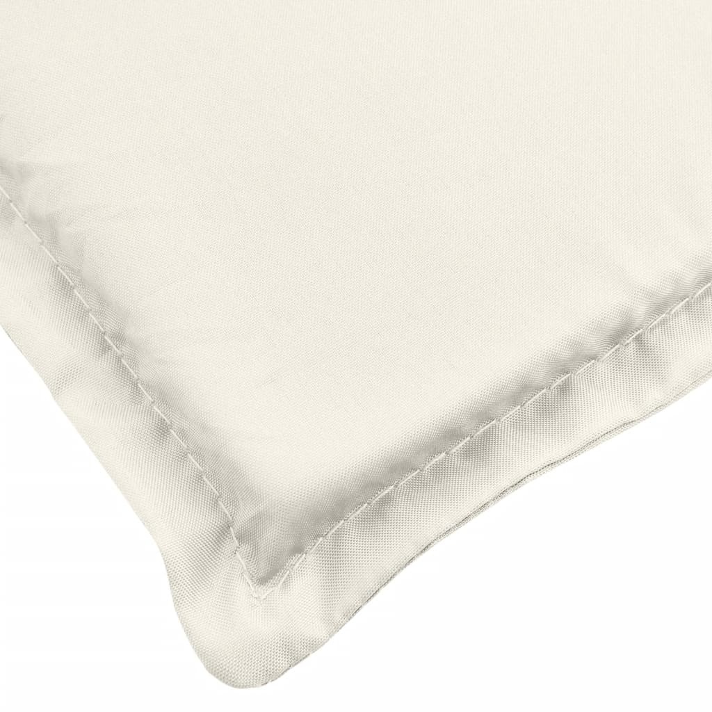 vidaXL Stoelkussens 6 st lage rug 100x50x4 cm stof gemêleerd crème