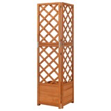 vidaXL Latwerkplantenbak hoekmodel 40x40x150 cm massief vurenhout
