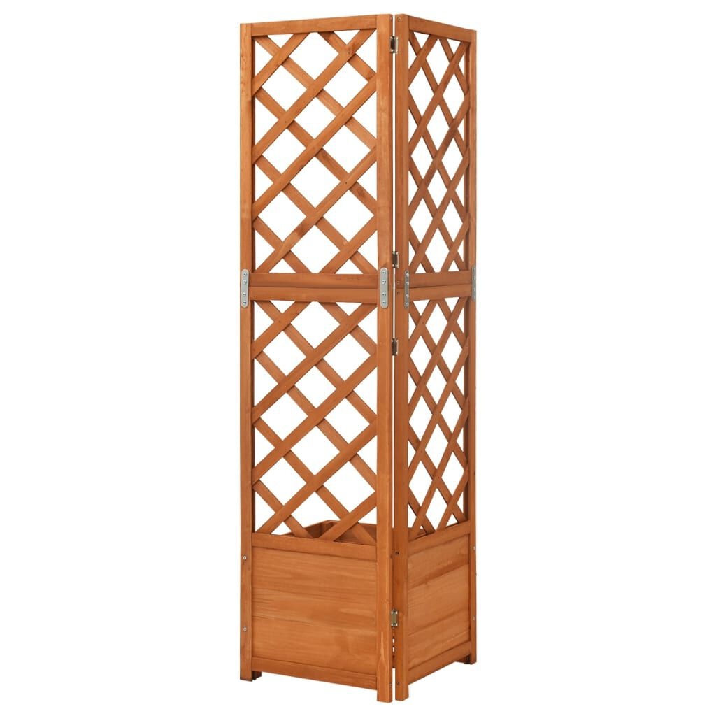 vidaXL Latwerkplantenbak hoekmodel 40x40x150 cm massief vurenhout