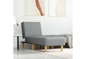 Verstelbare Chaise Longue - Stof Lichtgrijs - 34% Korting