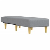 vidaXL Chaise longue stof lichtgrijs