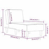 vidaXL Chaise longue stof lichtgrijs