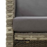 vidaXL Tuinstoelen 4 st met kussens poly rattan grijs