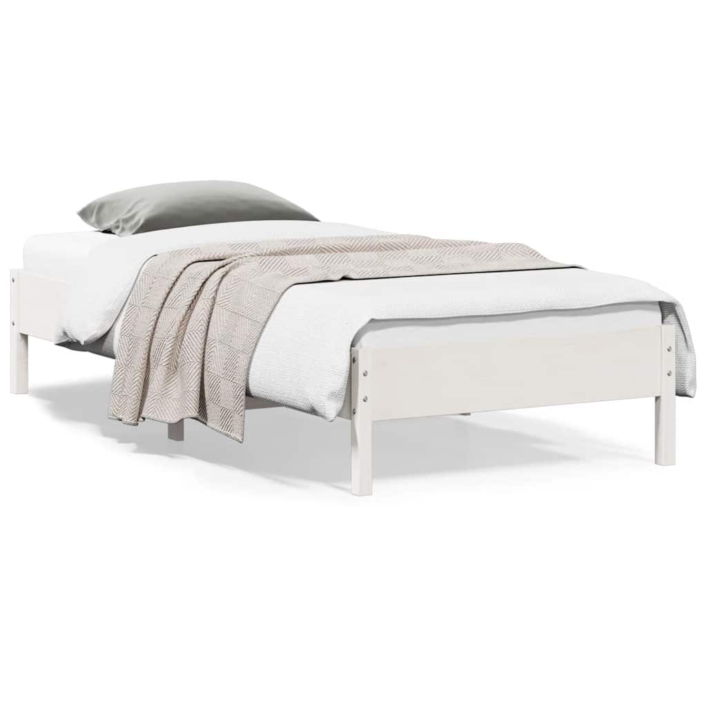 Massief Houten Bedframe Wit 140x200cm met 60% Korting