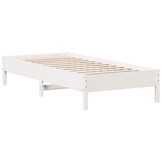 Massief Houten Bedframe Wit 140x200cm met 60% Korting
