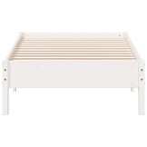 Massief Houten Bedframe Wit 140x200cm met 60% Korting